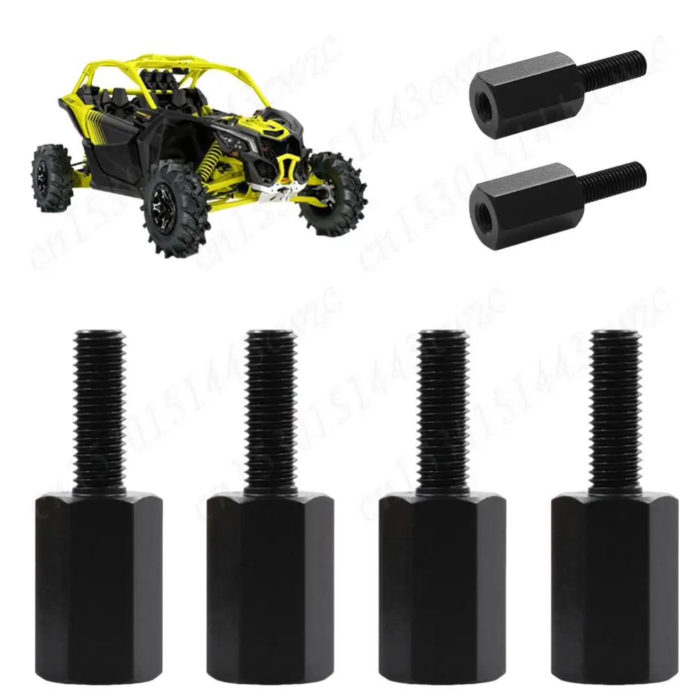 

4Pcs UTV Seat Riser Kit Seat Lift Up Riser Black Aluminum Mount Bracket Fit for Can Am Maverick X3 ATV Seat Riser Lift Mount Kit