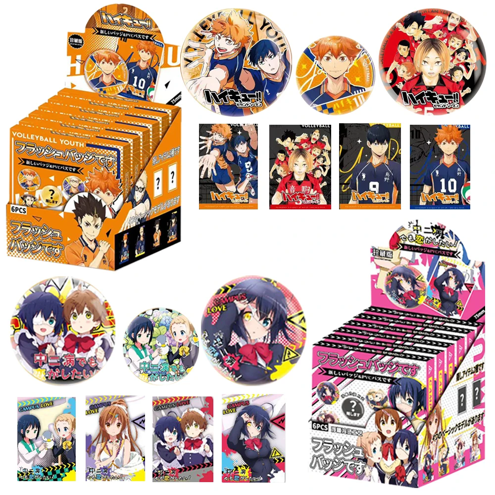 

Popular Anime Classic Cartoon Badge Collection Cards Decorative Round Brooch Backpacks Accessories Fans' Favorite Toys Gifts