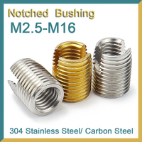 M2 M2.5 M3 M4 M5 M6 M8~M16 Galvanized Carbon Steel/ Stainless Steel Thread Repair Insert Slotted Bushing Self-tapping Sleeve Nut