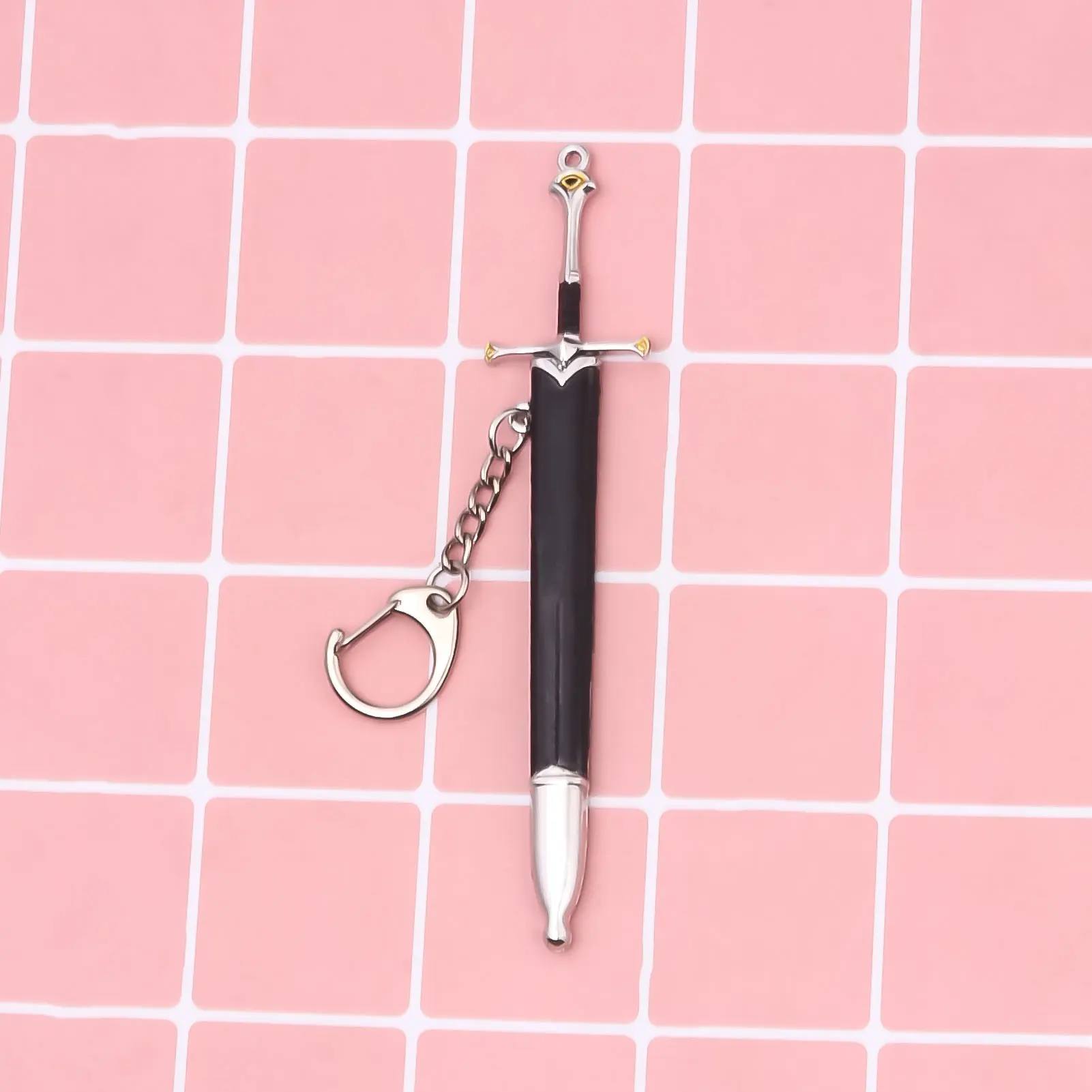 12 سنتيمتر المعادن البهجة أراغورن نورثيل السيف الجان أندوريل سلاح الأرض الوسطى كاتانا سيف ساموراي المفاتيح الحلي الهدايا اللعب