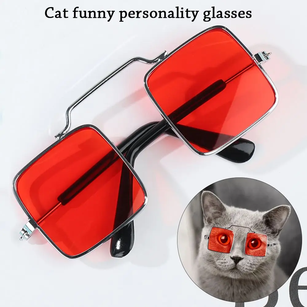 Triangle Frames Mirror Photograph Props Optionally Cools Square Glasses Pet Eyeglasses Cat Glasses Dog Sunglasses