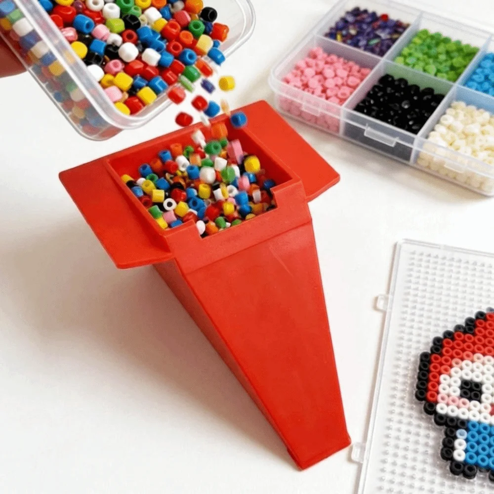 Efficient Melting Beads Shovel No Leakage Handmade Collage Beans Shovel Solid Color Puzzle Tool Fuse Beads Organizer