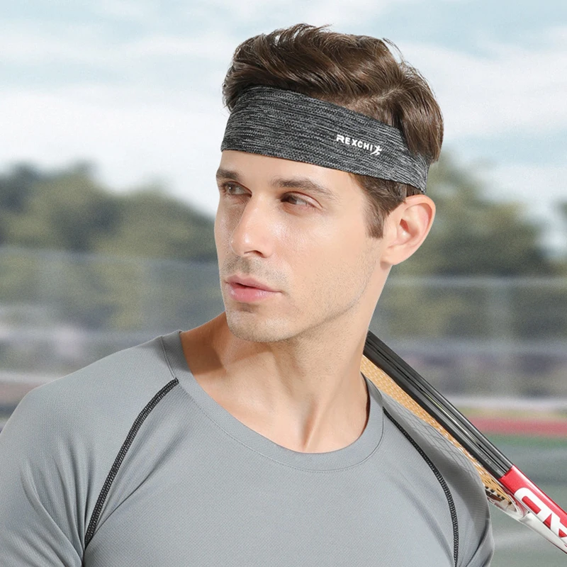 

Sports Headband Sweatband Men's Ice Silk Breathable Sweat-Absorbing Hair Band Outdoor Cycling Running Fitness Basketball