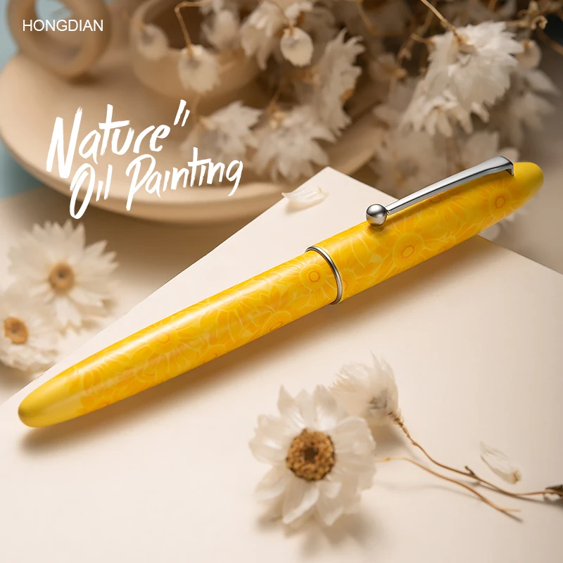 LT Hongdian C3 daisy sunflower Pen Women Boys High-grade Retro Light Color metal Pen For Gift