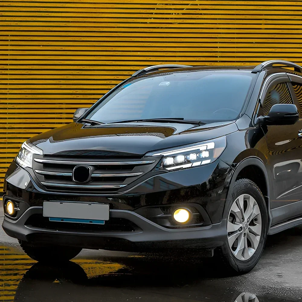 

Для Honda CR-V 2012-2014 автомобильные передние фонари, обновленные четыре объектива проектора, аксессуары Plug and Play, светодиодные автомобильные фары в сборе
