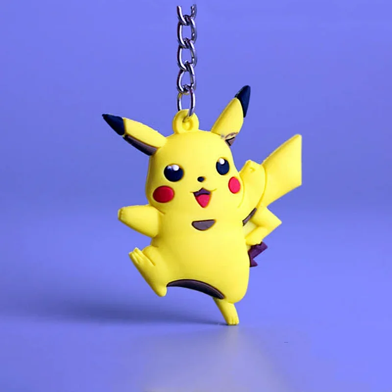 

Pokémon Keychain Animation Peripheral Alloy Silicone Keychain Pikachu Accessories Mobile Phone Pendant Decoration Birthday Gift