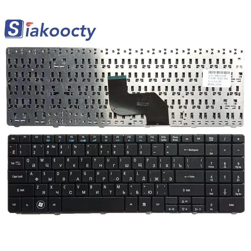 Teclado para Acer Aspire 5516 5517 7715 5743Z 5732ZG 5534 5526 5735 5532