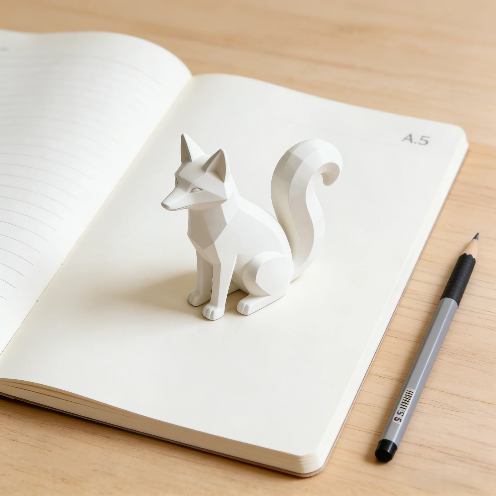 تمثال ثعلب لطيف ثلاثي الأبعاد لسطح المكتب - ديكور مكتب منزلي مبتكر، هدية مثالية للدراسة/المكتب #2