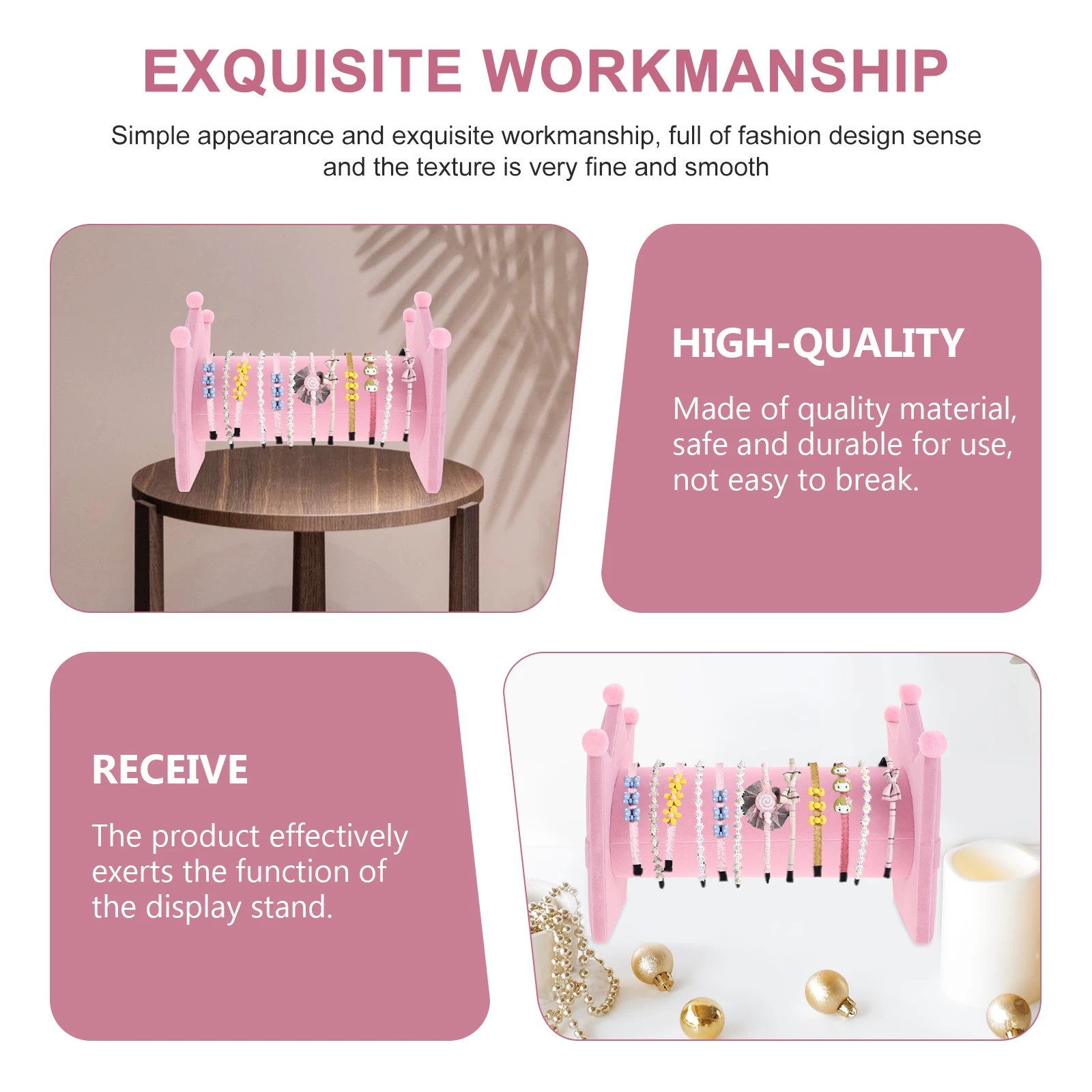Headband Stand Hairband Display Storage Rack Crown Jewelry Holder Shape for Girls Accessories