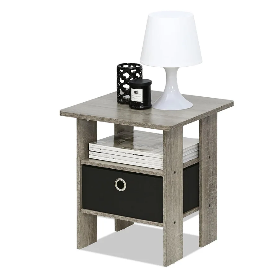 //Multifunctional Stone Texture Nightstand Home Use Living Room Sofa Side Table With Storage Drawer Small End Table