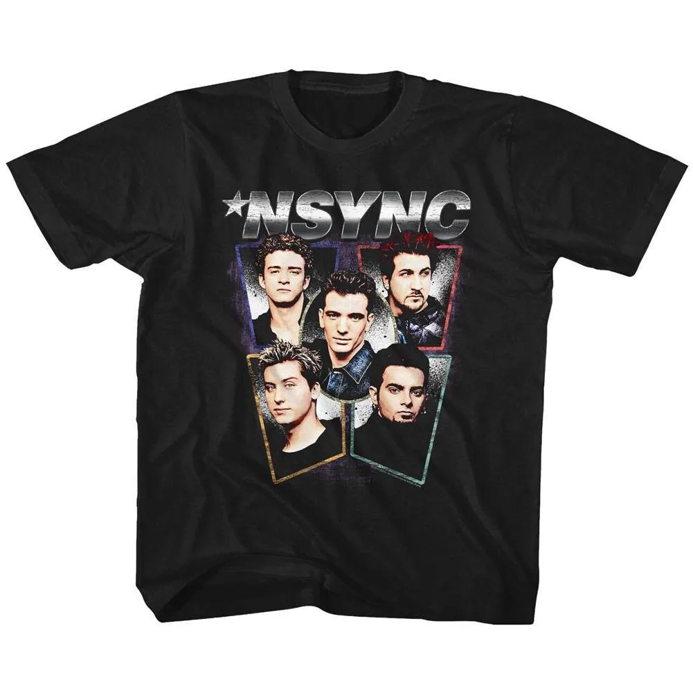 Nsync Heads Black Toddler T Shirt