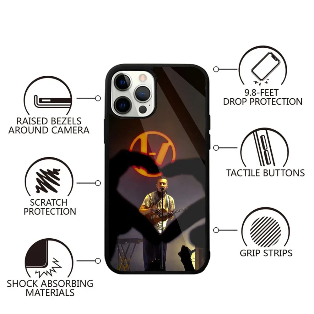 Funda de teléfono t-twenty o-one Pilots para iPhone 16,15,14,13,12,11,Plus,Pro,Max,Mini Magsafe, carga inalámbrica magnética