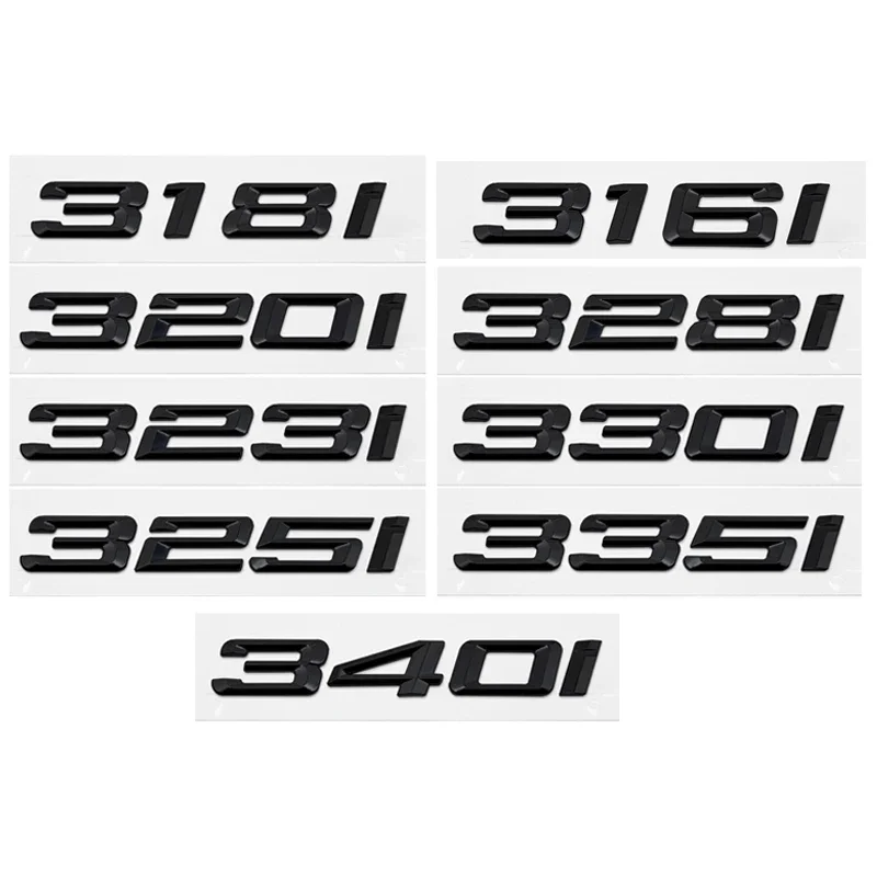 

3D ABS Car Trunk Letters Logo Decals Badge Emblem Sticker For BMW 3 Series 320i 325i 328i 330i 335i E46 E90 E91 F30 318i 316i