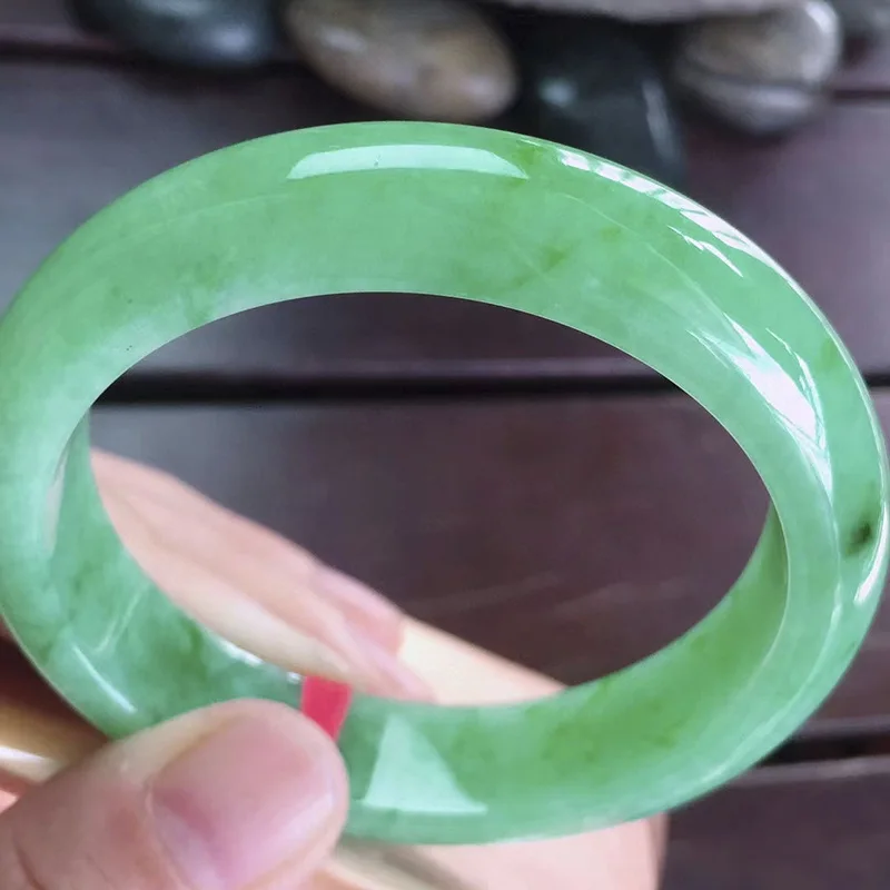 Factory Wholesale Myanmar Natural Emerald a Goods Full of Green Positive Ring Jade Bracelet