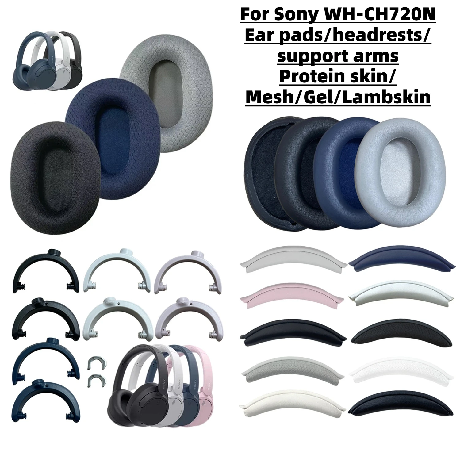 Headphone Case Hard - Cuscinetti auricolari in gel per Sony