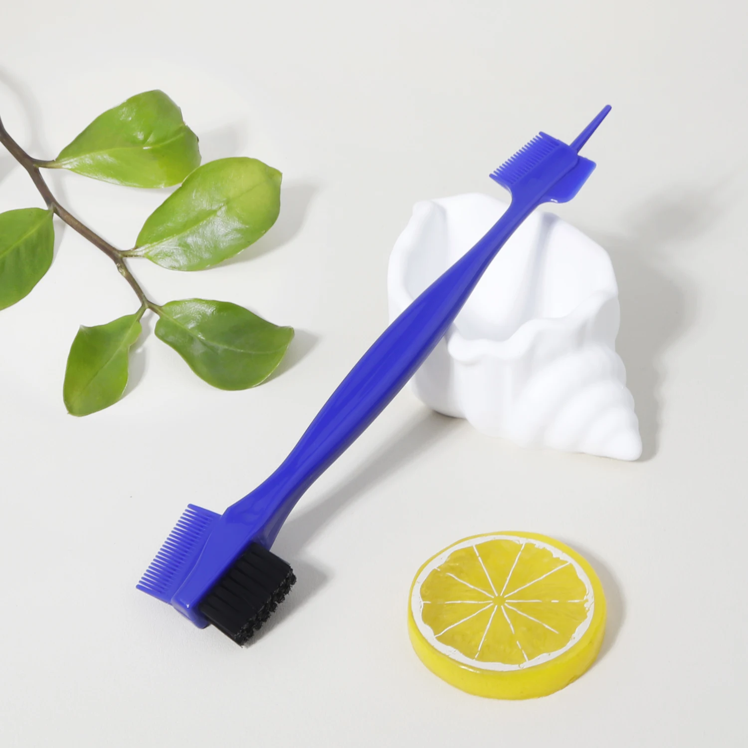 فرشاة شعر متعددة الوظائف للتحكم على الوجهين، فرشاة تحكم بحواف قلم الحواجب، أداة العناية بالشعر، خاصة للشعر المستعار الحقيقي