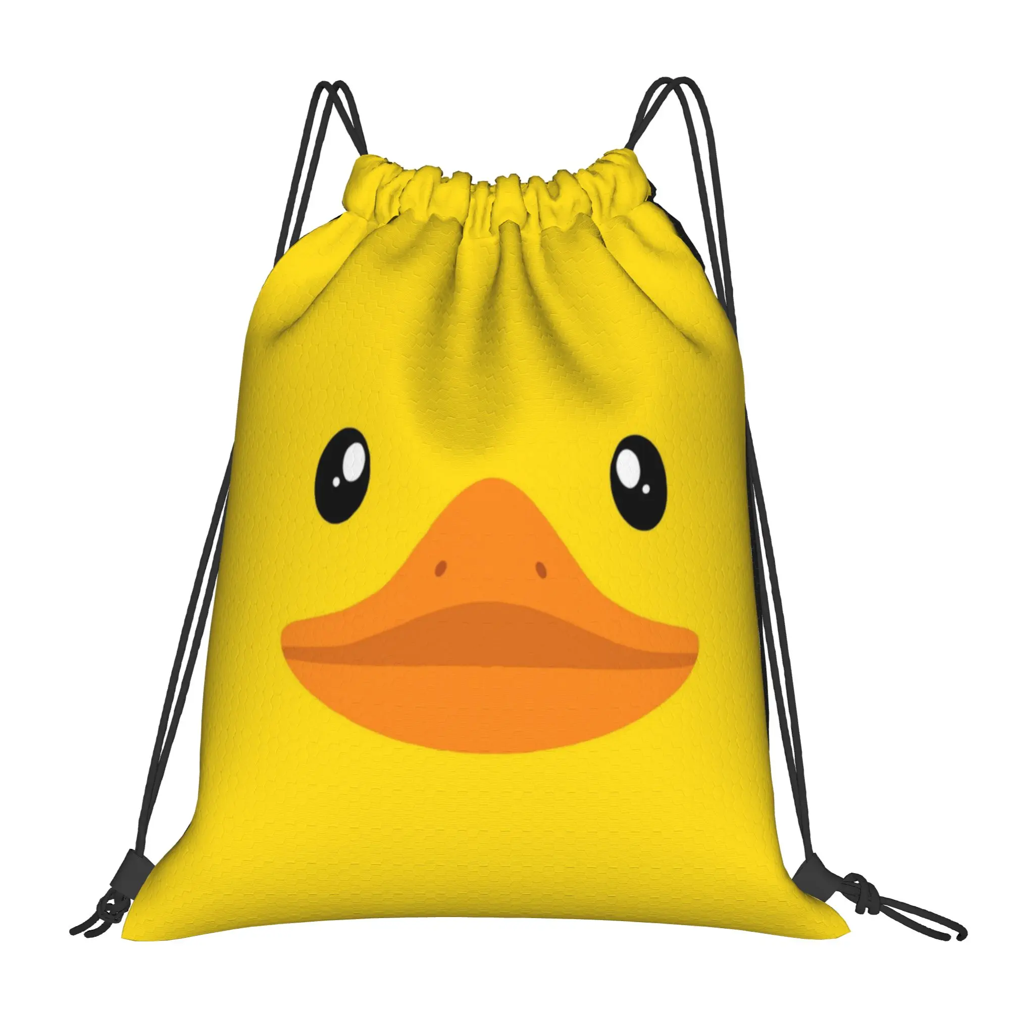 Duck Face Drawstring Backpack Sports Gym Bag Water Resistant  String Sackpack for Working Out 36cm (W) x 43cm (H)