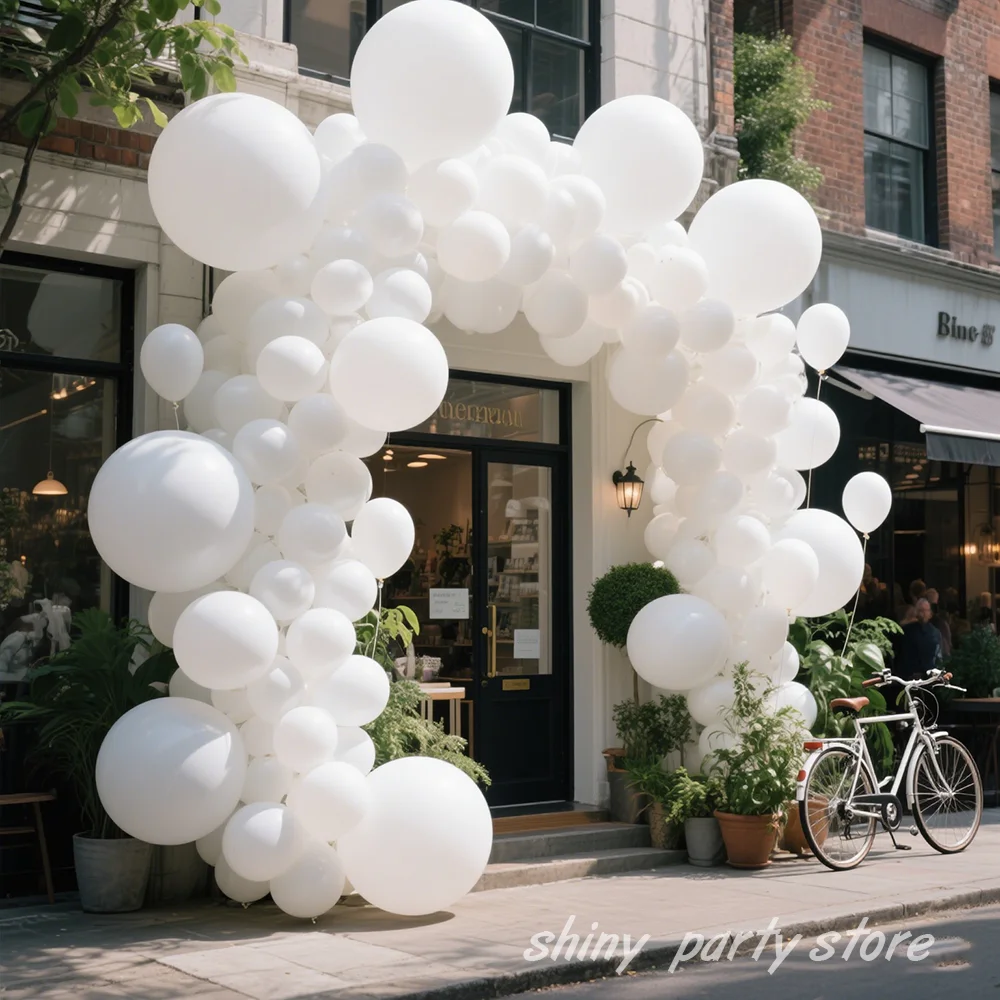 

10-20pcs White Balloon Wreath Arch Decoration Balloon Latex Black Pink Ballon Adult Party Decor Birthday Wedding Valentine's Day