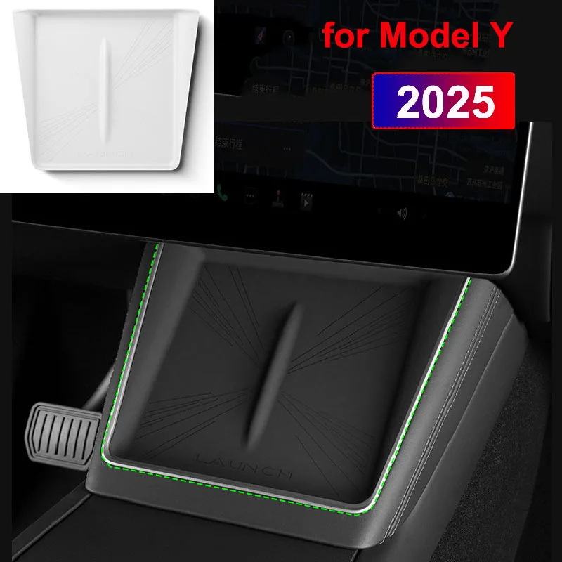 테슬라 모델 Y 출시 Juniper Launch 2026 2025 무선 충전 실리콘 패드 중앙 제어 충전기 보호기 커버 미끄럼 방지 매트 MY 액세서리