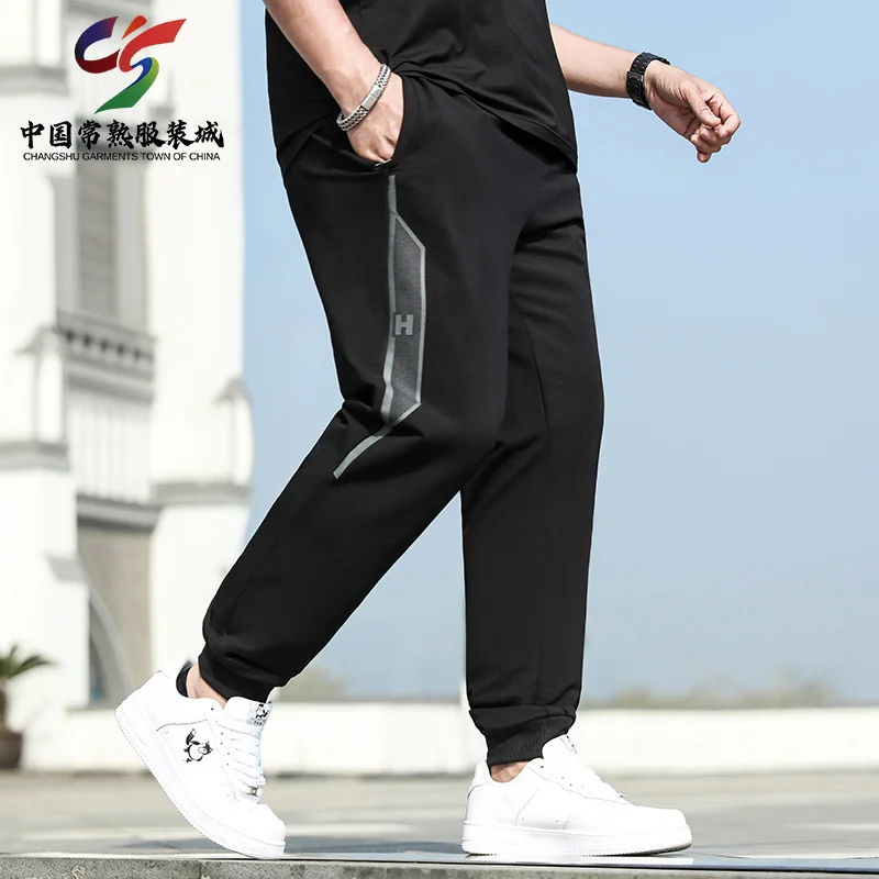 2023 Changshu Baishenghu Plus Size Men's Trousers Loose Joggers Man Casual Oversize Elastic Waist Pants