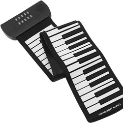 Piano portátil plegable de silicona para niños, instrumento educativo de 61 teclas, Flexible y suave