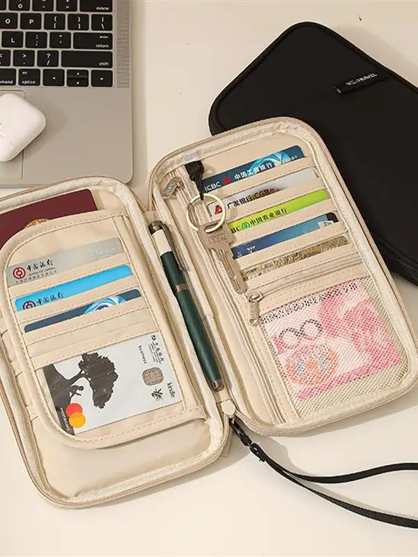 large-capacity-card-holder-women's-passport-wallet-ticket-storage-bag-high-end-feelings-functional-bag-for-home-use