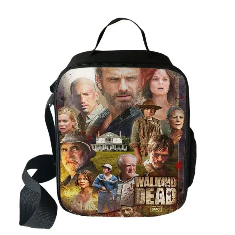 Classic Crossbody The Walking Dead Lunchbox Thermal insulation Food Lunch Bag 3D Printed Picnic Insulated Handbags Ice Bags