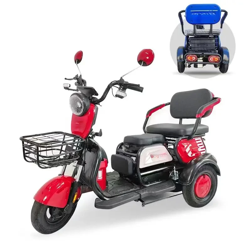 

SKD 500W 600W Электрический велосипед для взрослых Открытый 3-колесный трехколесный велосипед 60V Напряжение 600W Двигатель