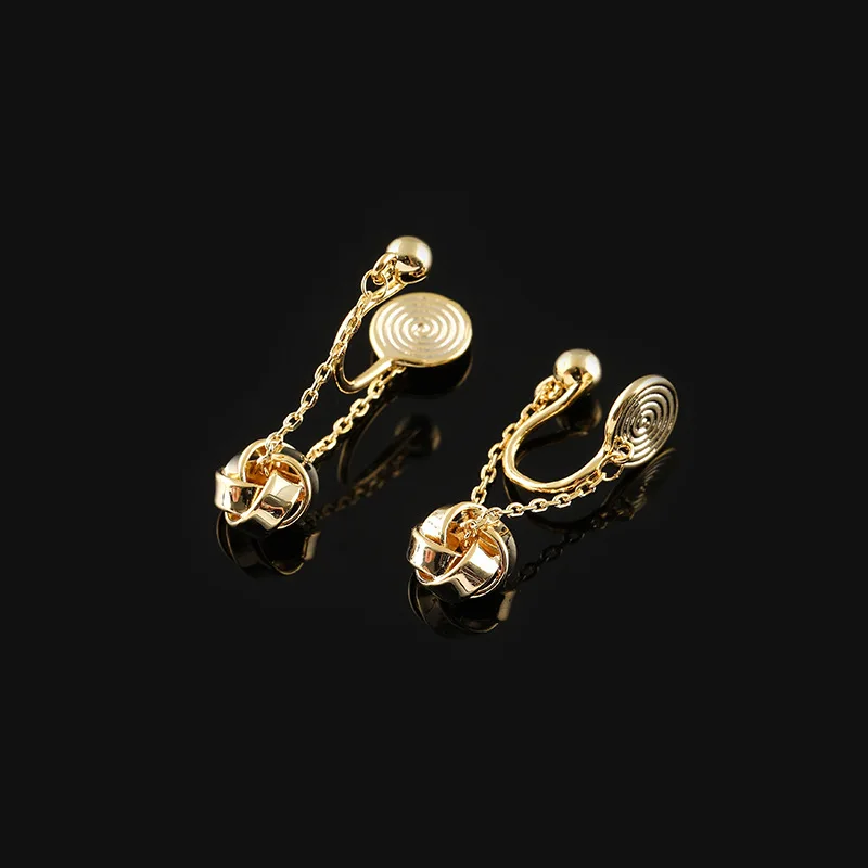 New Tassel Metal Ball Earrings Simple No Ear Holes Mosquito Coil Ear Clip Female Gift Wholesale