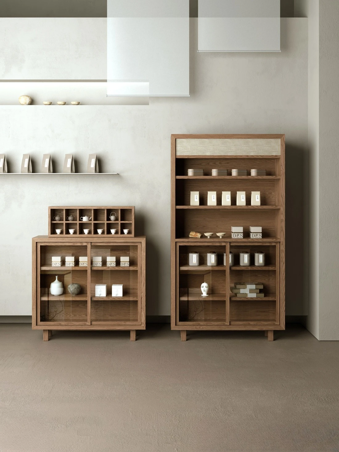 Tea Room House Simple Duobao Pavilion Display Cabinet Ceramic Ornament Cabinet Set Shelf