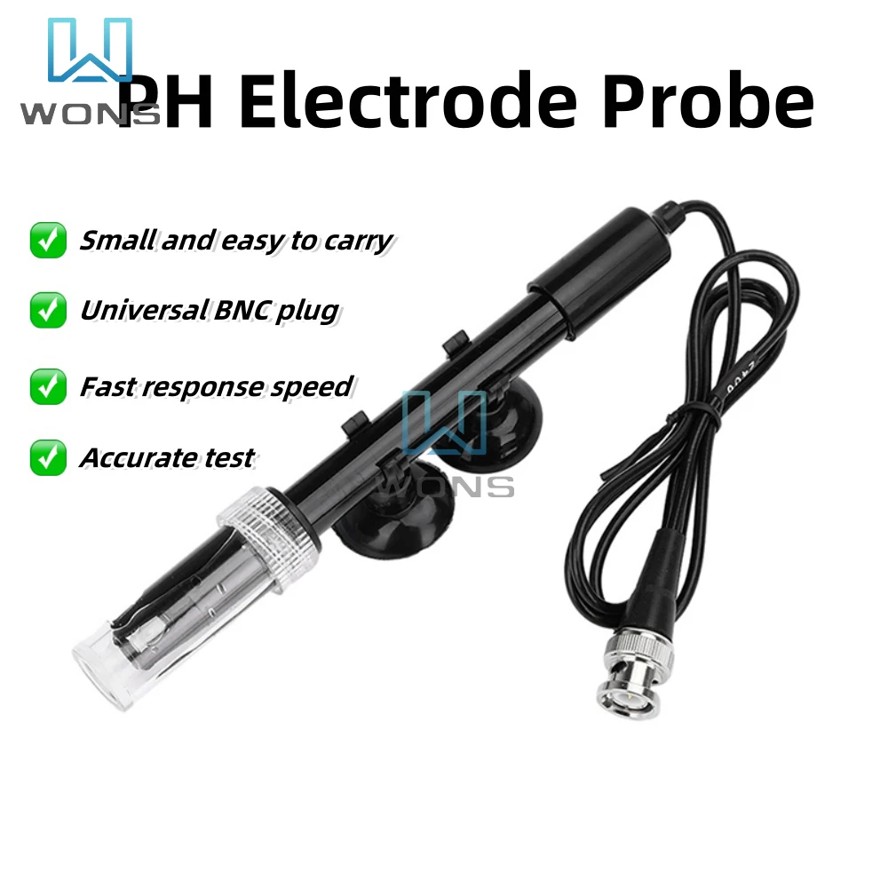 PH Electrode Probe BNC Connector PH Controller Meter Sensor ph Tester Non Rechargeable PH Electrode Probe For Aquarium