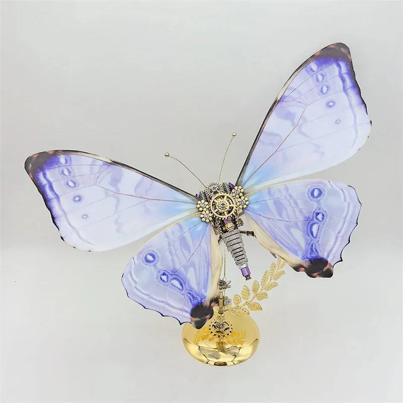 Rompecabezas 3D Morpho mariposa, Kits de modelos de construcción de Metal para adultos y niños, insectos mecánicos Cyberpunk, juguete de ensamblaje Punk DIY