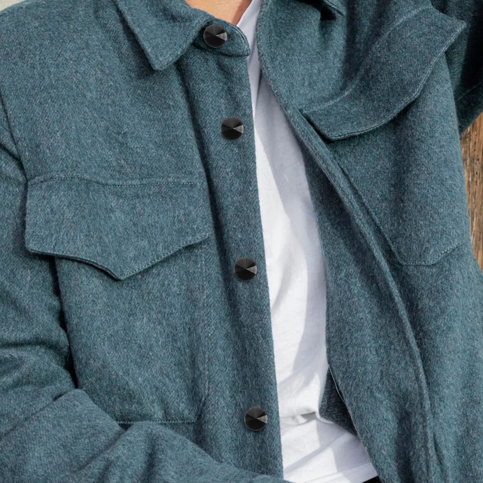 

50Pcs Crystal Buttons for Clothing Black Round Acrylic Rhinestone Decorative Sew-on Fasteners for Garment Craft DIY Ornament