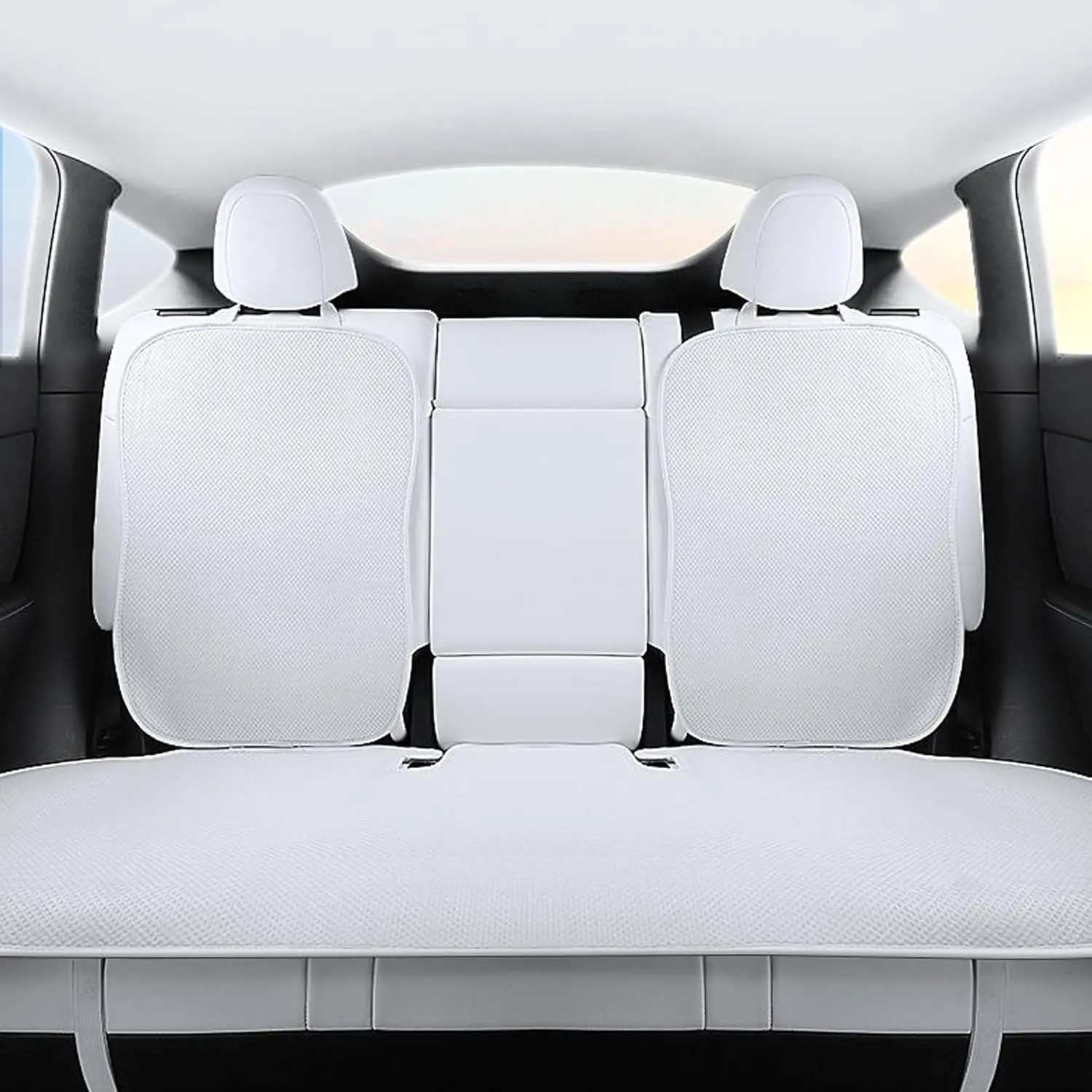 

Rear Car Seat Covers for Tesla Model Y Juniper 2025 2020-2024 Breathable Interior Seat Cushion Protector All Season Protection (