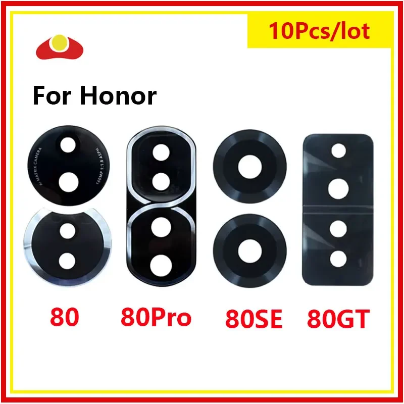 

10Pcs Rear Back Camera Glass Lens For Huawei Honor 80 Pro 8se 80 GT 80Gt With Adhesive Sticker Repair Parts