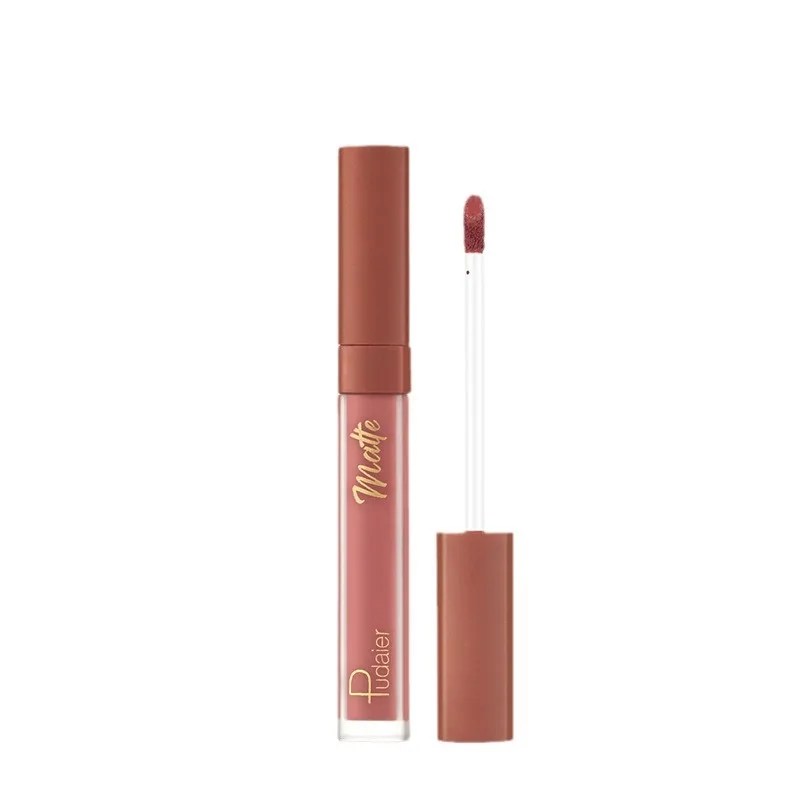 Makeup Pudaier 12-Color Matte High-End Lip Glaze Matte Lip Mud Lip Gloss Lip Gloss Lipstick Does Not Remove Makeup