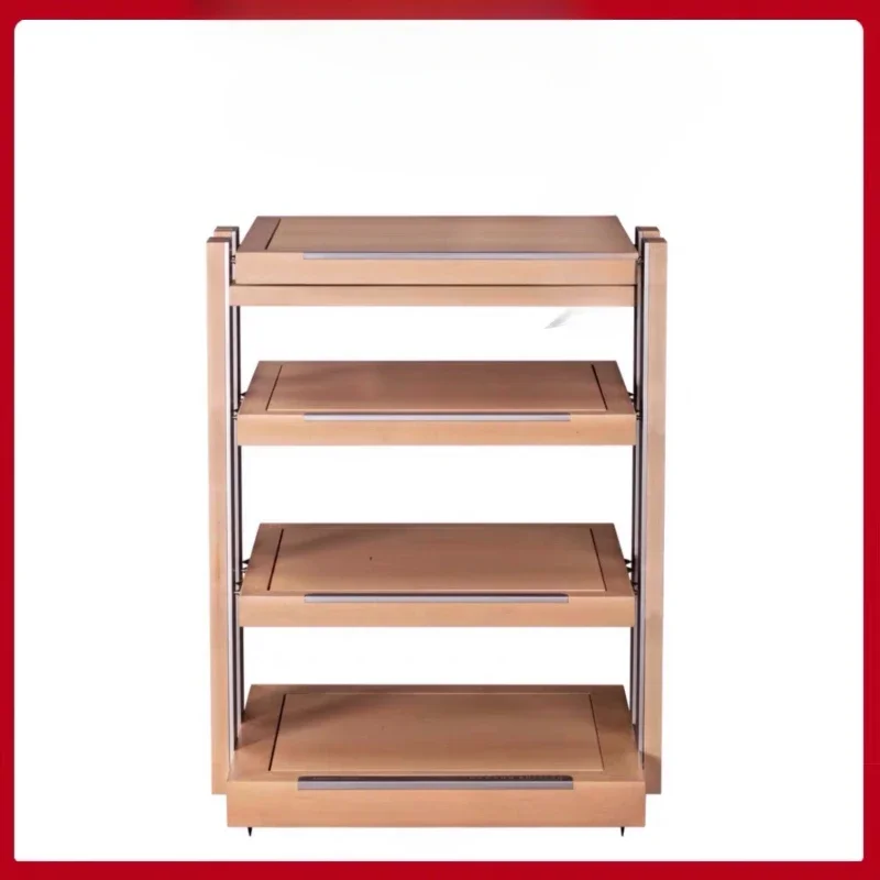 Solid wood solid column leg power amplifier stand, speaker audio equipment rack, cabinet rack, bile machine shock absorber