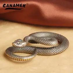 Vintage Copper Snake Ornament Decorations  Antique Animal Python Boa Figurines Miniatures Accessories For Living Room Home Decor