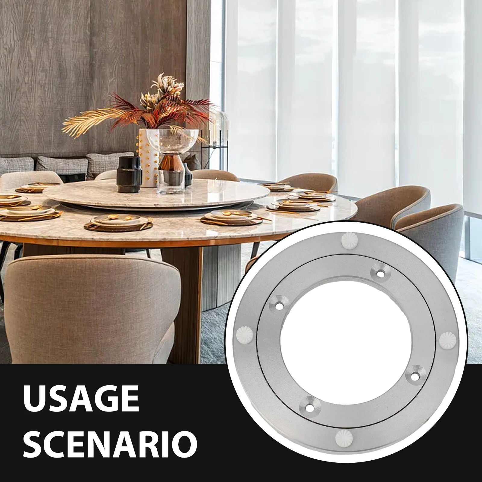 12-39cm Rotating Bearing Turntable Stand Display Rolling Base For Kitchen Dining Table Service Catering Food Rack Cake Rotary