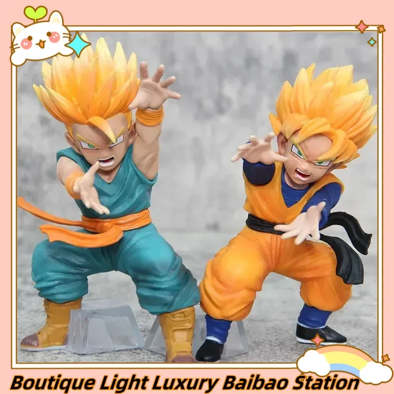 

Набор из 2 фигурок Dragon Ball: Готен и Транкс Супер Сайяны, 15 см, аниме-статуэтки для мальчиков, коллекционные украшения для рабочего стола, игрушки, подарок