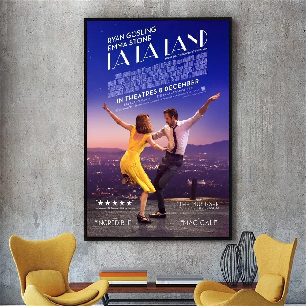 La La Land Movie Poster DIY Poster Kraft Paper Vintage Poster Wall Art Painting Study Stickers Big Szie Wall Painting