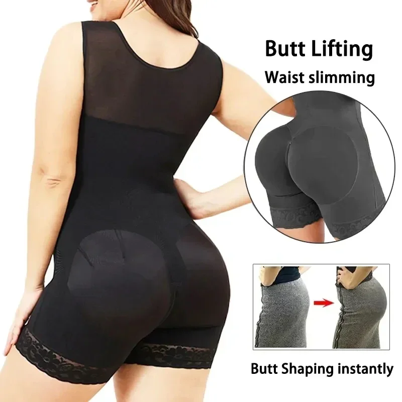 Fajas shapewear alta compressão bodysuit cintas com broches busto para uso diário e pós-cirúrgico emagrecimento bainha barriga feminina