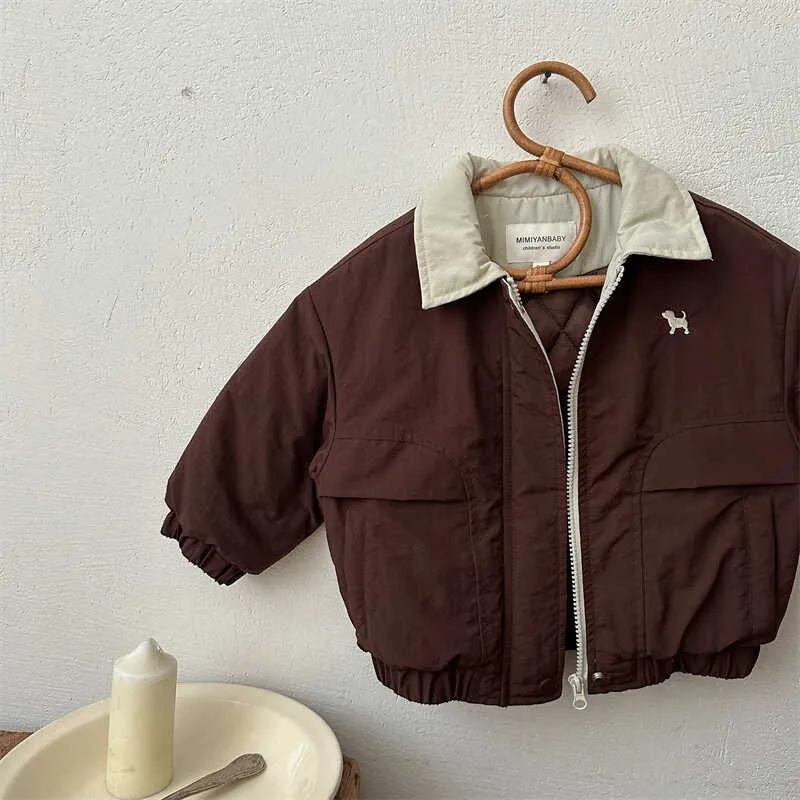 Dicke warme Winterjacke für Kinder, Jungen und Mädchen, Cartoon-Baseballjacke, Herbst-Outwear, Sportliche Freizeitkleidung, Neu – Detail 4