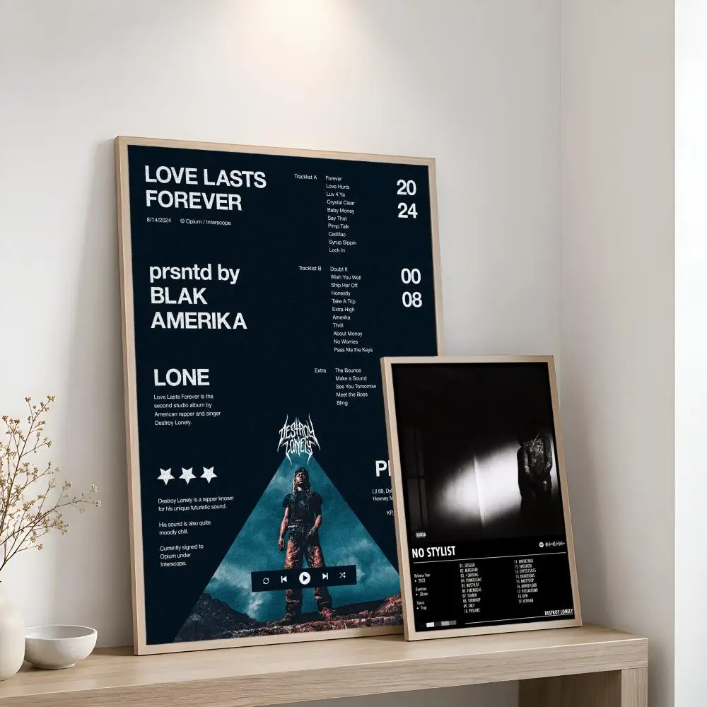 Singer Rapper D-Destroy Lonely Album Poster Home Artwork For Living Room Bedroom Office Dorm Apartment Gift