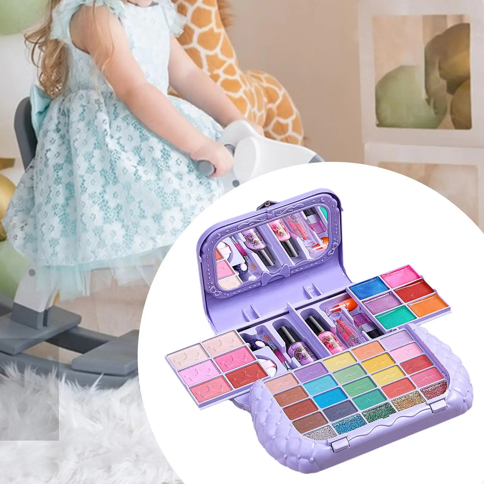 Makeup Set Toy Washable Makeup Girls Toys for Age 3 4 5+ Toddlers Children