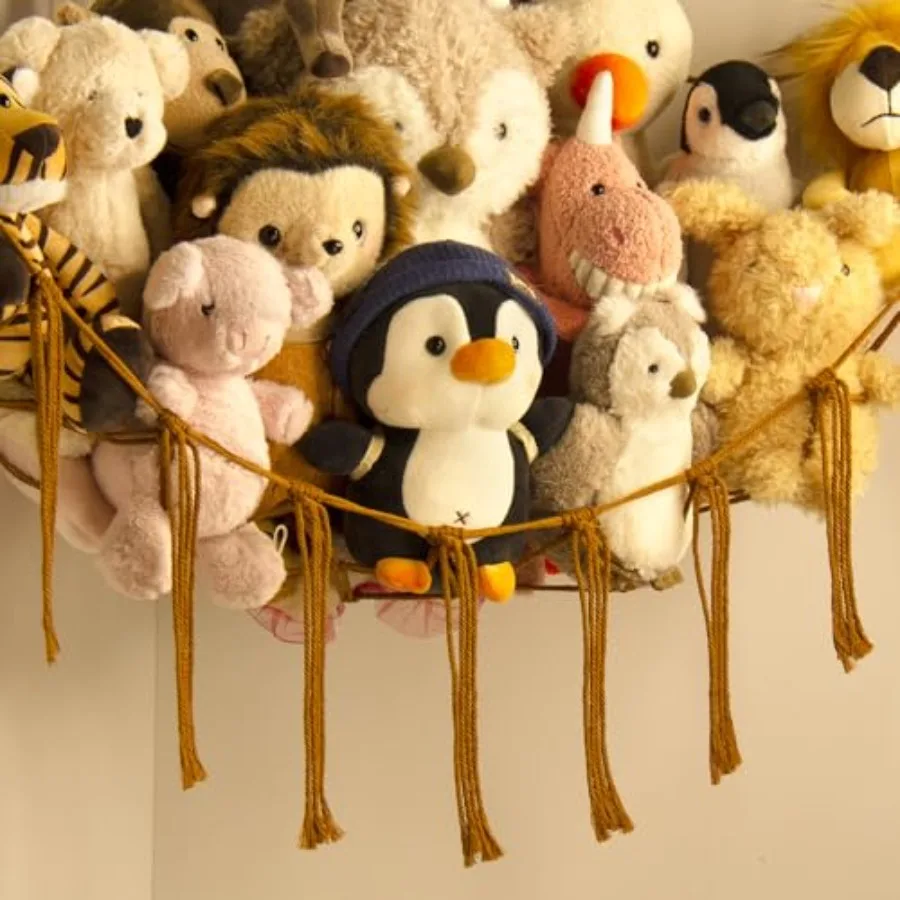 Stuffed Animal Hammock-Large Stuffed Animal Net For Toys Corner-Hanging Stuff Animal Toy Storage Organizer For Plush Plushie Di - view 4