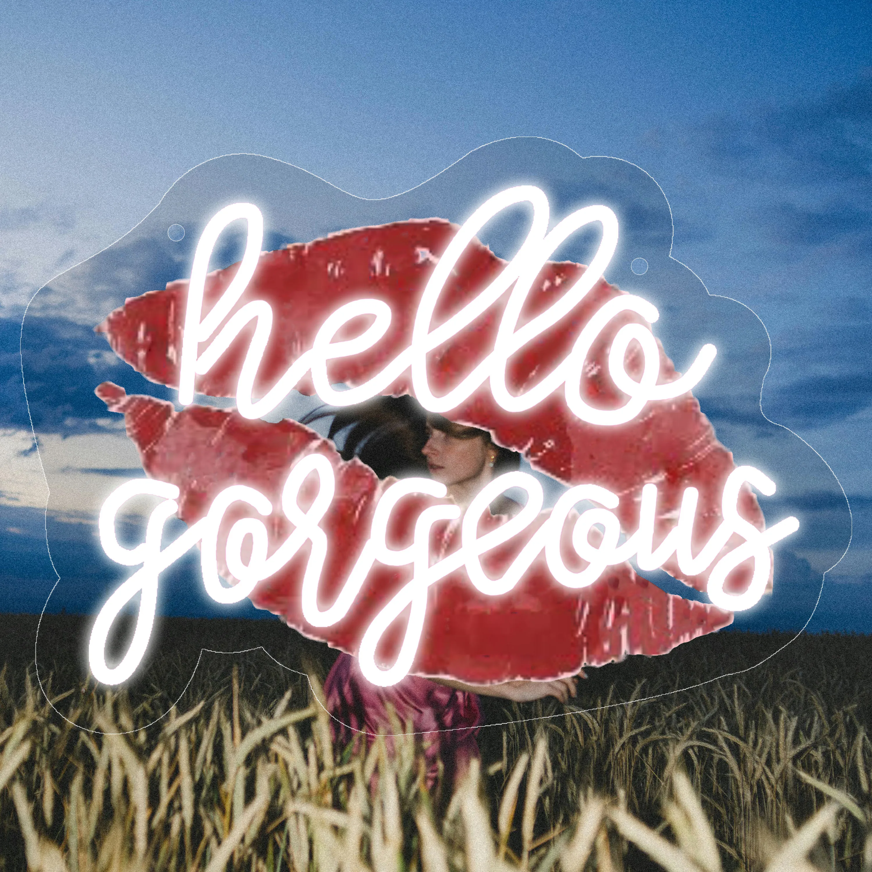 

Цельная неоновая вывеска Hello Gorgeous, светодиодная неоновая вывеска Hello для дома, свадьбы, дня рождения, красивый светодиодный неоновый декор Hello для вечеринки.