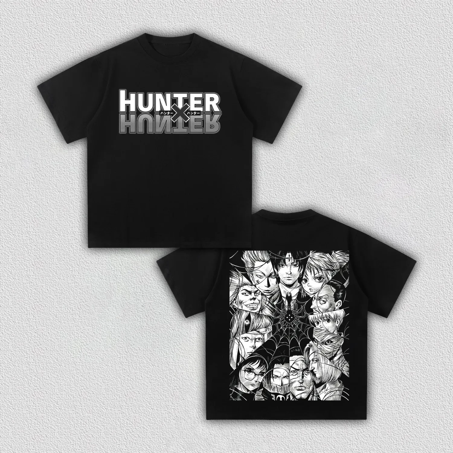 Hunter × Hunter Phantom Troupe Anime Printing T-shirt Men's Clothing Women's 2026 Summer Harajuku Cotton Short-sleeved T Shirt