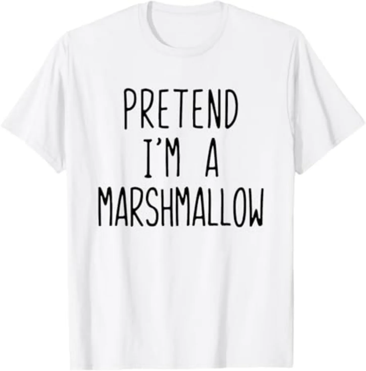 Pretend I'm A Marshmallow Costume Halloween Lazy Easy T-shirt