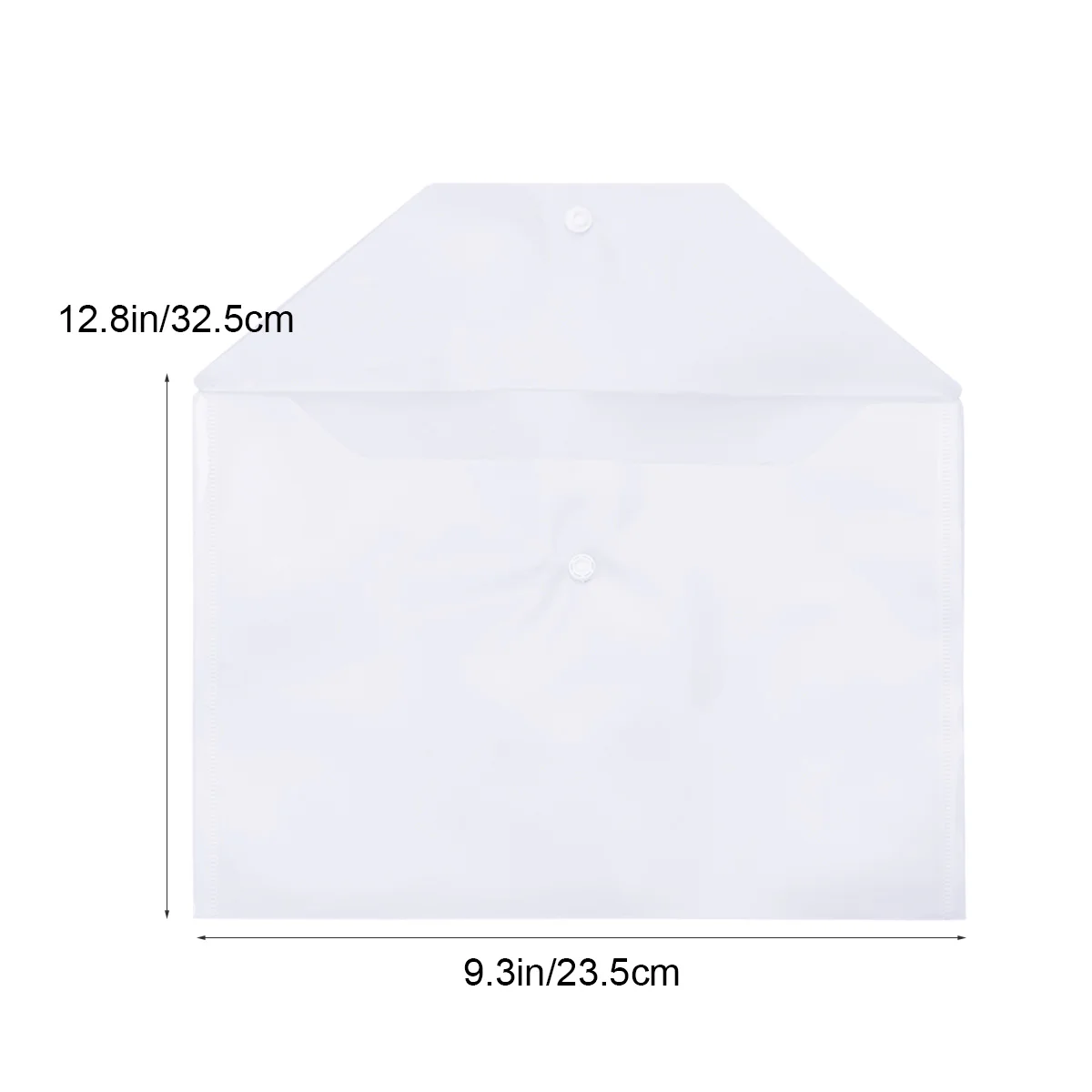 20 pcs A4 File Folder Transparent Waterproof Tear-Proof Snap Button Closure For Office School Document Organizer File Folders